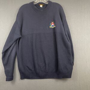 Vintage Andrew Rohan National War College Sweater Men’s Sz Large Navy Blue